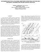 An Examination of the Loyalhanna Limestones Structural Features and their Impact on Mining and Ground Control Practices
