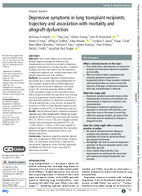 Depressive Symptoms in Lung Transplant Recipients Trajectory and Association with Mortality and Allograft Dysfunction