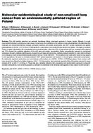 Molecular Epidemiological Study of NonSmallCell Lung Cancer from an Environmentally Polluted Region of Poland