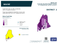 ME Congressional District 02 Stroke and Federally Qualified Health Centers Map 118th Congress