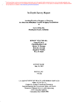 InDepth Survey Report Assisting Furniture Strippers in Reducing the Risk from Methylene Chloride Stripping Formulations at Sunset Strip Inc Huntington Beach California