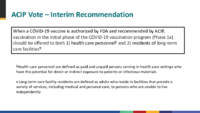 ACIP Vote  Interim Recommendation