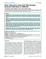 When Tuberculosis Comes Back Who Develops Recurrent Tuberculosis in California