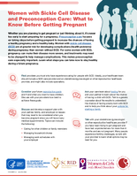 Women with Sickle Cell Disease and Preconception Care  What to Know Before Getting Pregnant