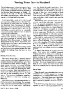 Nursing Home care in Maryland