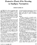 Protective plastic film dressing in smallpox vaccination