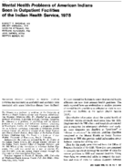 Mental health problems of American Indians seen in outpatient facilities of the Indian Health Service 1975