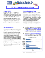 NCHS health insurance data August 2013
