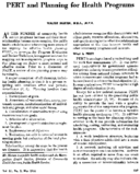 PERT and planning for health programs