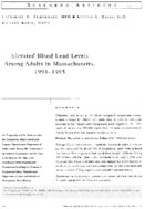 Elevated Blood Lead Levels Among Adults In Massachusetts 19911995