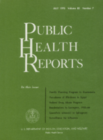 Public Health Reports  v 85  no 7  cover