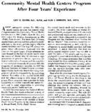 Community Mental Health Centers Program After Four Years Experience