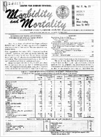 Morbidity and Mortality Weekly Report Vol 21 No 23 week ending June 10 1972
