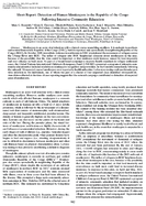 Detection of Human Monkeypox in the Republic of the Congo Following Intensive Community Education