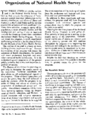 Organization of National Health Survey