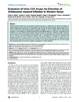 Evaluation of Urine CCA Assays for Detection of Schistosoma mansoni Infection in Western Kenya