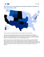 West Nile virus neuroinvasive disease incidence reported to ArboNET by state United States 2015