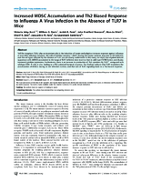 Increased MDSC Accumulation and Th2 Biased Response to Influenza A Virus Infection in the Absence of TLR7 in Mice