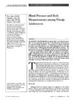 Blood pressure and body measurements among Navajo adolescents