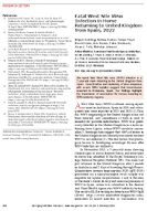 Fatal West Nile Virus Infection in Horse Returning to United Kingdom from Spain 2022