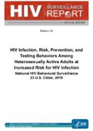 HIV Infection Risk Prevention and Testing Behaviors Among Heterosexually Active Adults at Increased Risk for HIV Infection National HIV Behavioral Surveillance 23 US Cities 2019