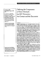Defining the components of street outreach for HIV prevention the contact and the encounter