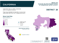 CA Congressional District 28 Stroke and Federally Qualified Health Centers Map 118th Congress