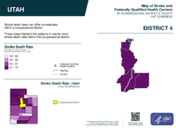 UT Congressional District 04 Stroke and Federally Qualified Health Centers Map 119th Congress