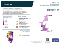 IL Congressional District 17 Stroke and Stroke Centers Map 118th Congress