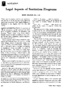 Legal aspects of sanitation programs