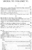 Weekly Abstract of Sanitary Reports  index to volume VI