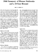 1960 summary of disease outbreaks and a 10Year rsum