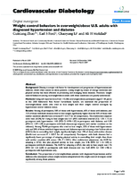 Weight control behaviors in overweightobese US adults with diagnosed hypertension and diabetes