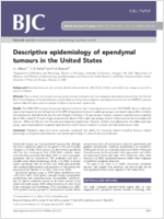 Descriptive epidemiology of ependymal tumours in the United States