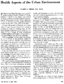 Health Aspects Of The Urban Environment