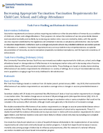 Increasing Appropriate Vaccination Vaccination Requirements for Child Care School and College Attendance