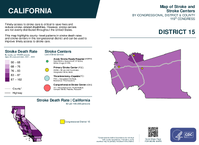 CA Congressional District 15 Stroke and Stroke Centers Map 119th Congress