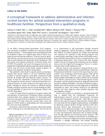 A Conceptual Framework to Address Administrative and Infection Control Barriers for AnimalAssisted Intervention Programs in Healthcare Facilities Perspectives from a Qualitative Study