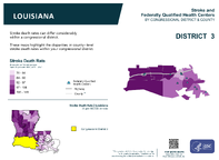 LA Congressional District 03 Stroke and Federally Qualified Health Centers Map 118th Congress