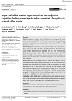 Impact of White Matter Hyperintensities on Subjective Cognitive Decline Phenotype in a Diverse Cohort of Cognitively Normal Older Adults