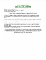 Public health statement regarding space shuttle debris