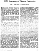 1959 summary of disease outbreaks