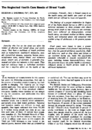 The neglected health care needs of street youth