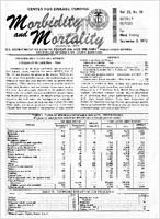 Morbidity and Mortality Weekly Report Vol 22 No 36 week ending September 8 1973