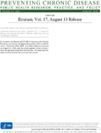 Erratum Vol 17 August 13 Release