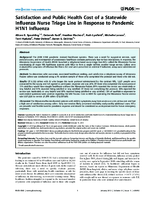 Satisfaction and Public Health Cost of a Statewide Influenza Nurse Triage Line in Response to Pandemic H1N1 Influenza