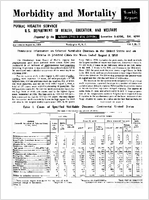 Morbidity and Mortality Weekly Report For release August 14 1959 Vol 8 No 31