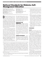 National Standards for Diabetes SelfManagement Education