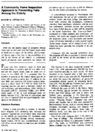 A community home inspection approach to preventing falls among the elderly