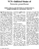 VCNinhibited strains of Neisseria gonorrhoeae